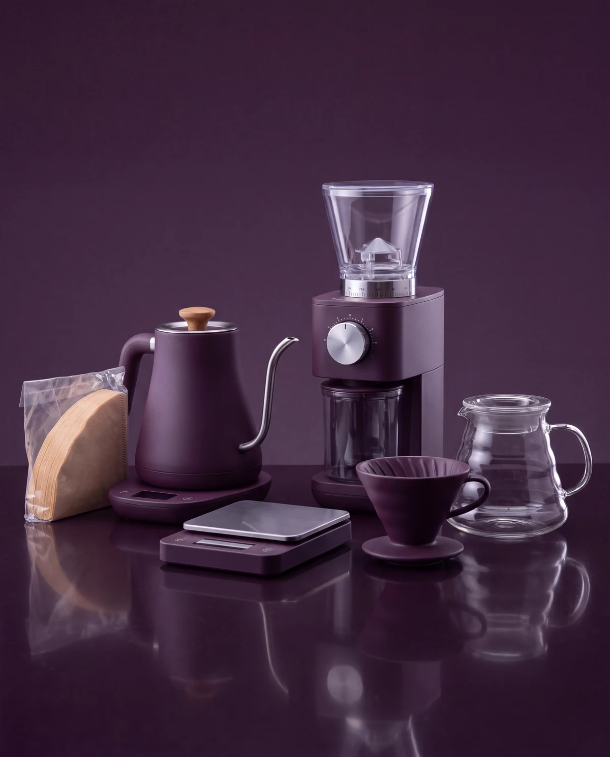 Electric Pour-Over Station, 6-part set