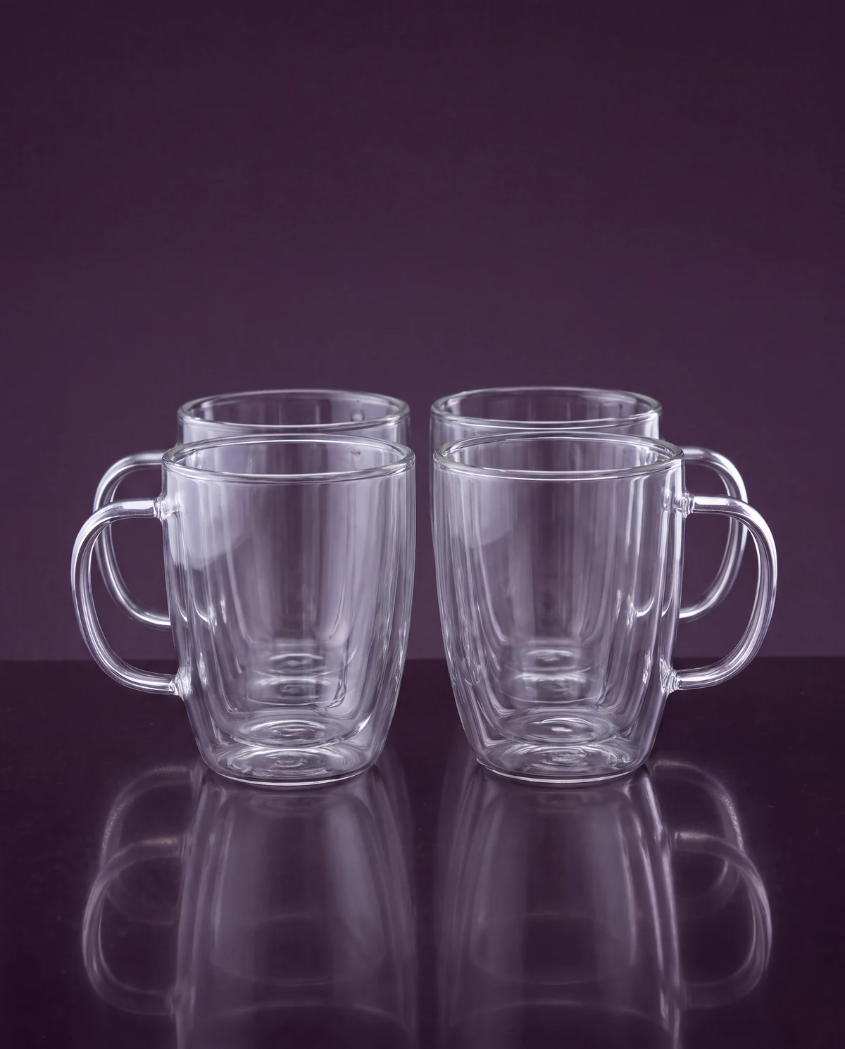 Glass Coffee Mug Bundle, 4-part set