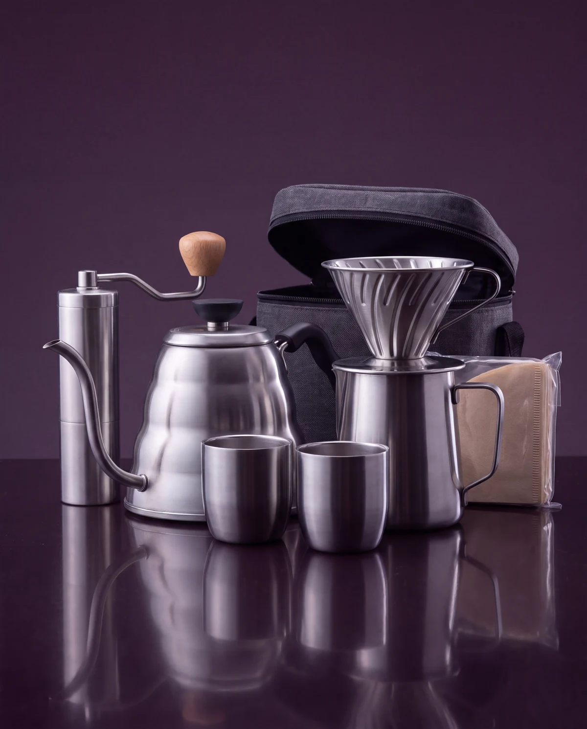 Outdoor Grind and Brew Set, 8-part set
